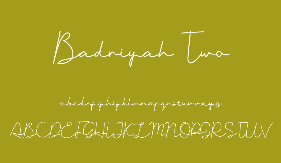 Badriyah Two font