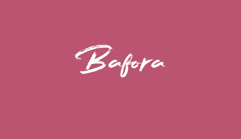 Bafora Demo font big