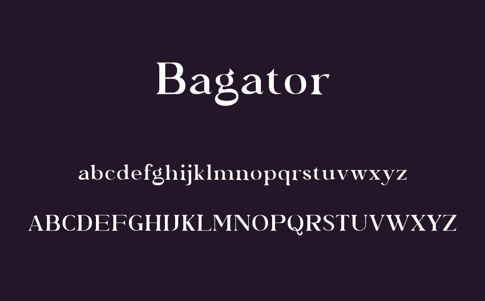 Bagator font