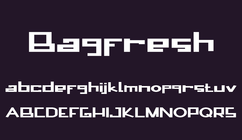 Bagfresh font