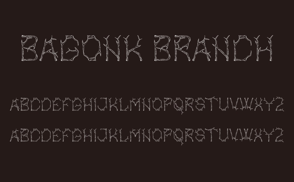 Bagonk Branch font