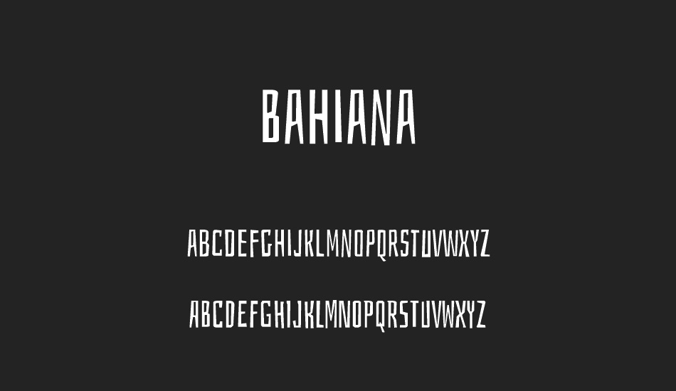 Bahiana font