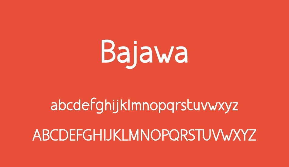 bajawa-demo font