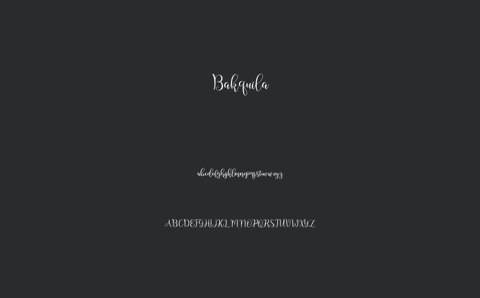 Bakquila font
