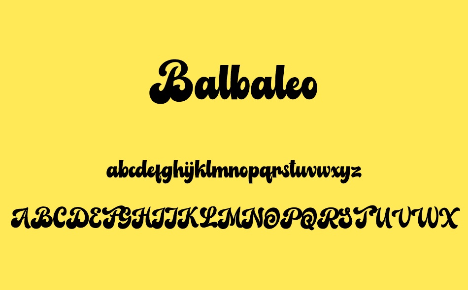 Balbaleo font