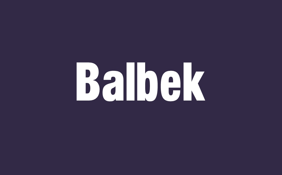 Balbek font big