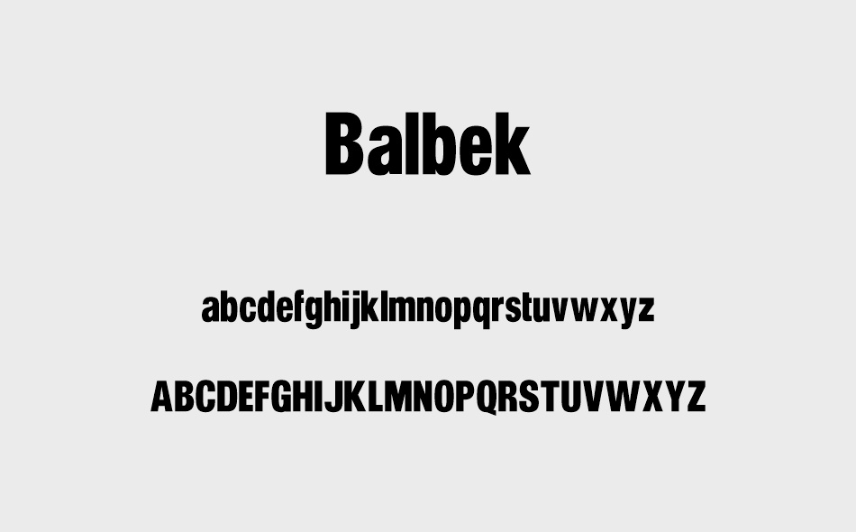 Balbek font