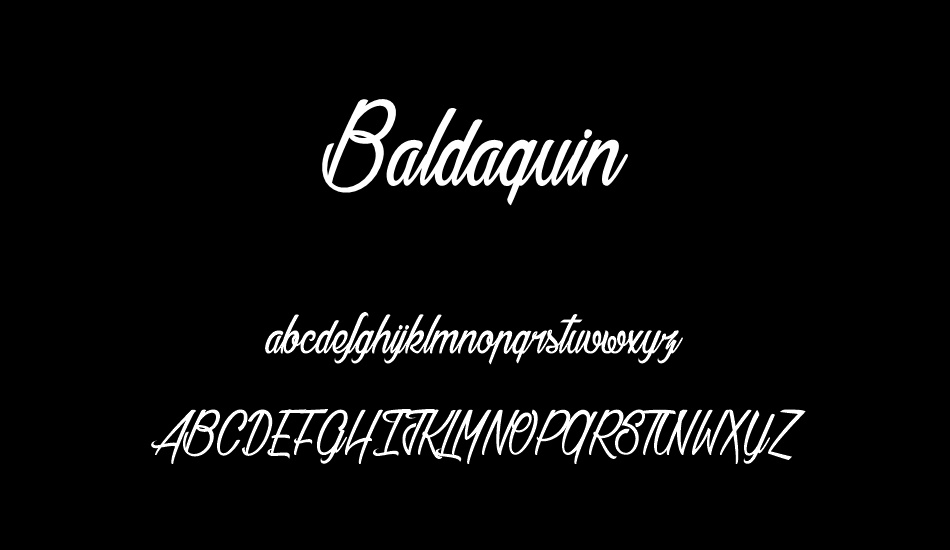 Baldaquin font