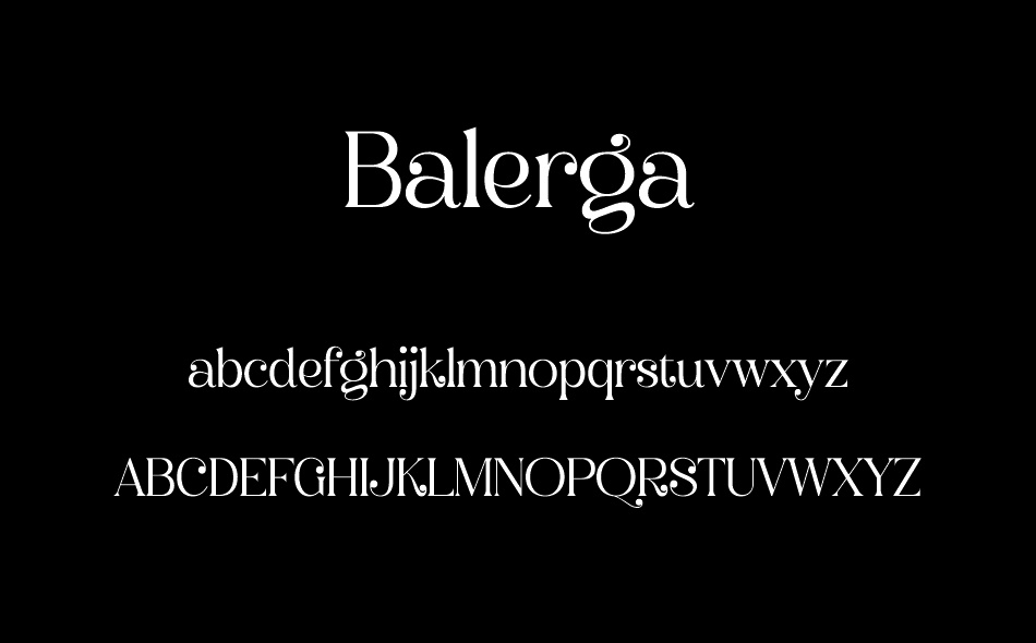Balerga font