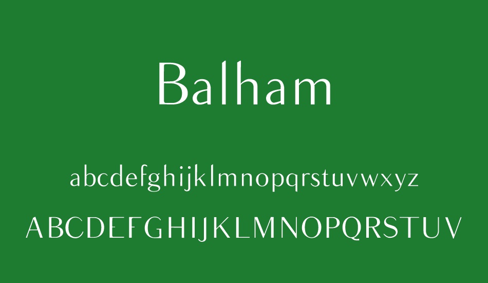 Balham font