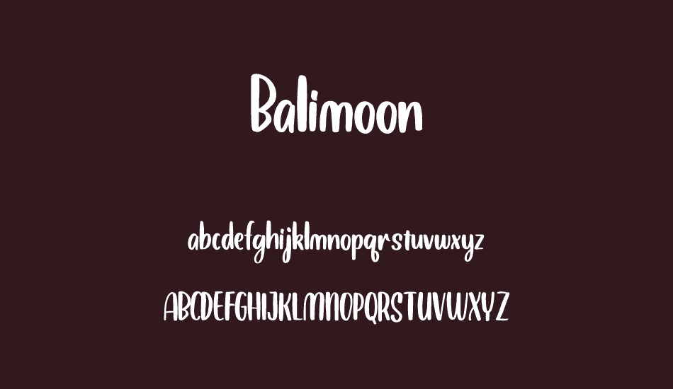 Balimoon font