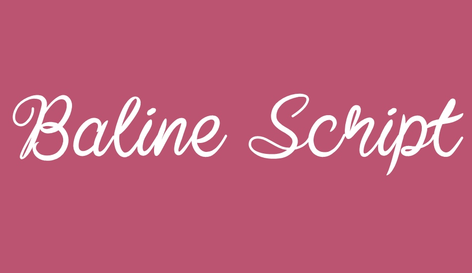 Baline Script font big