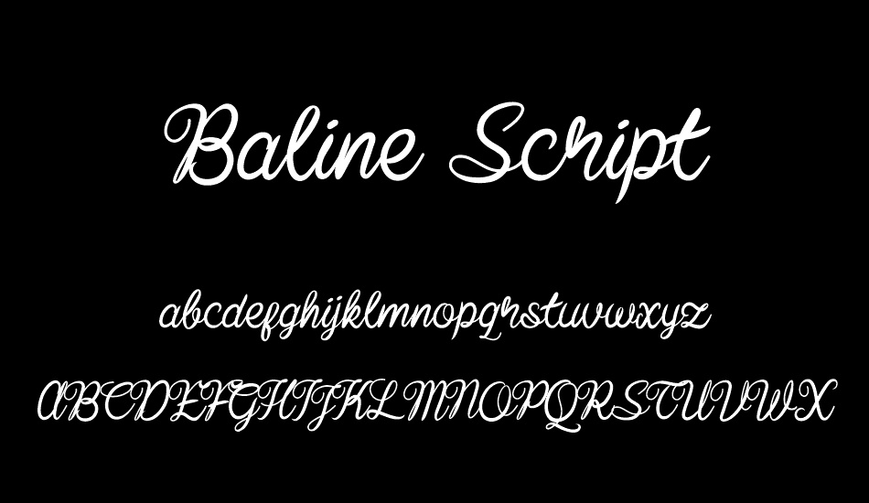 Baline Script font