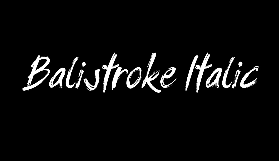 Balistroke Italic font big