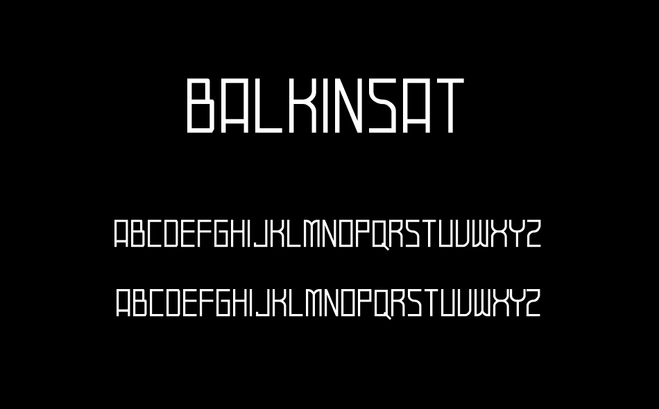 Balkinsat font