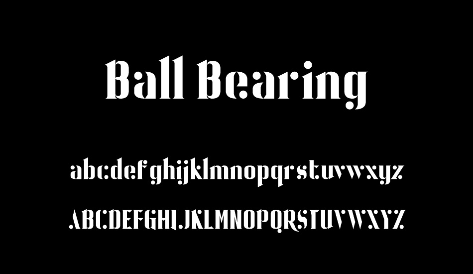 Ball Bearing font