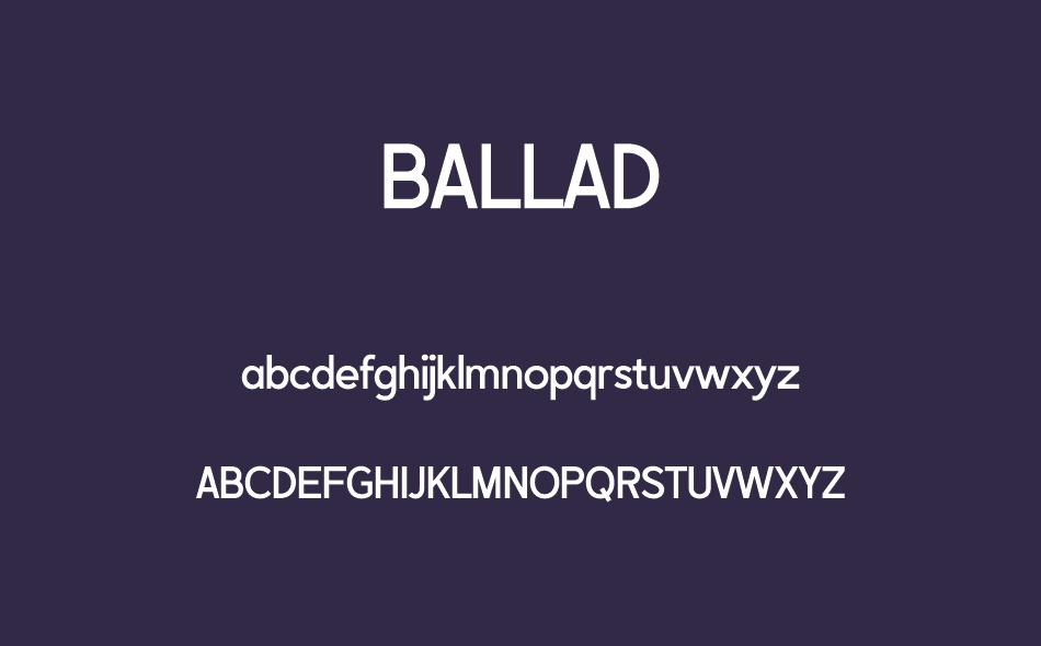 Ballad font