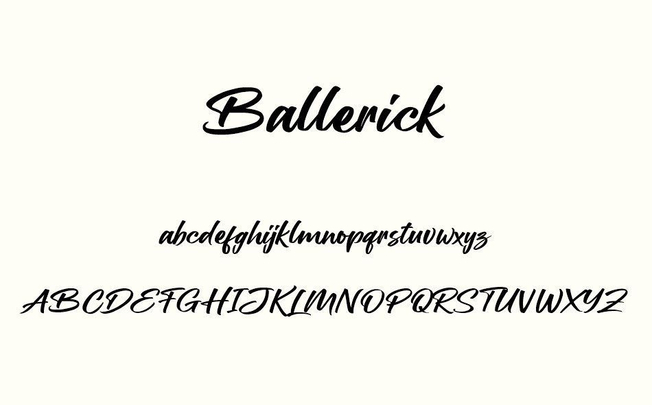 Ballerick font