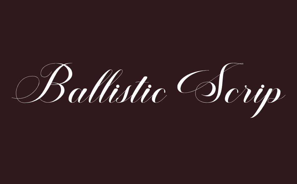 Ballistic Script font big