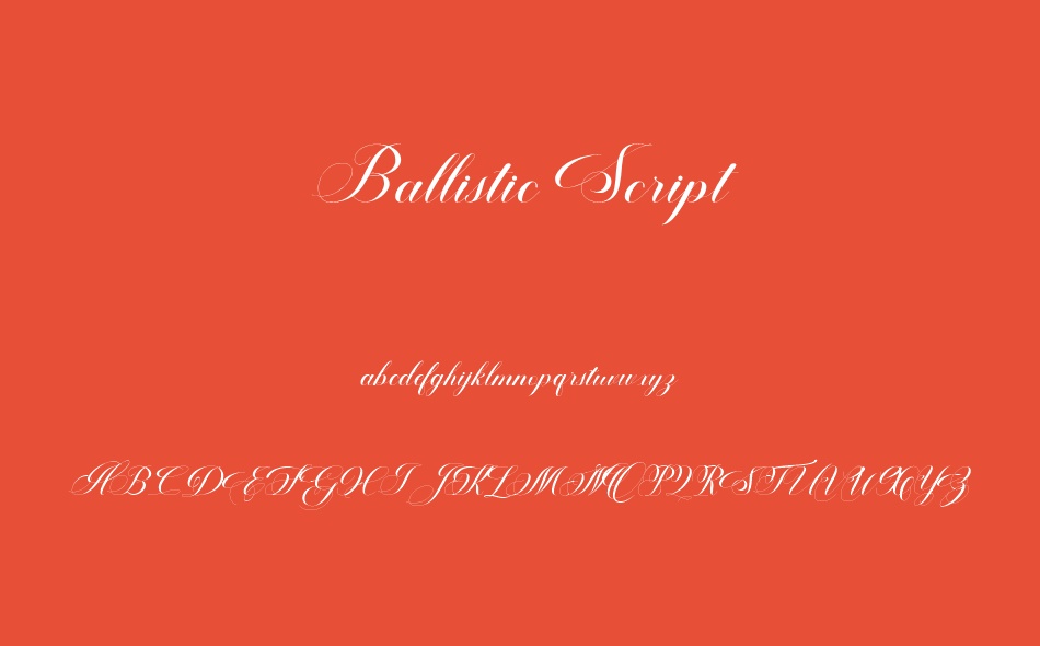 Ballistic Script font
