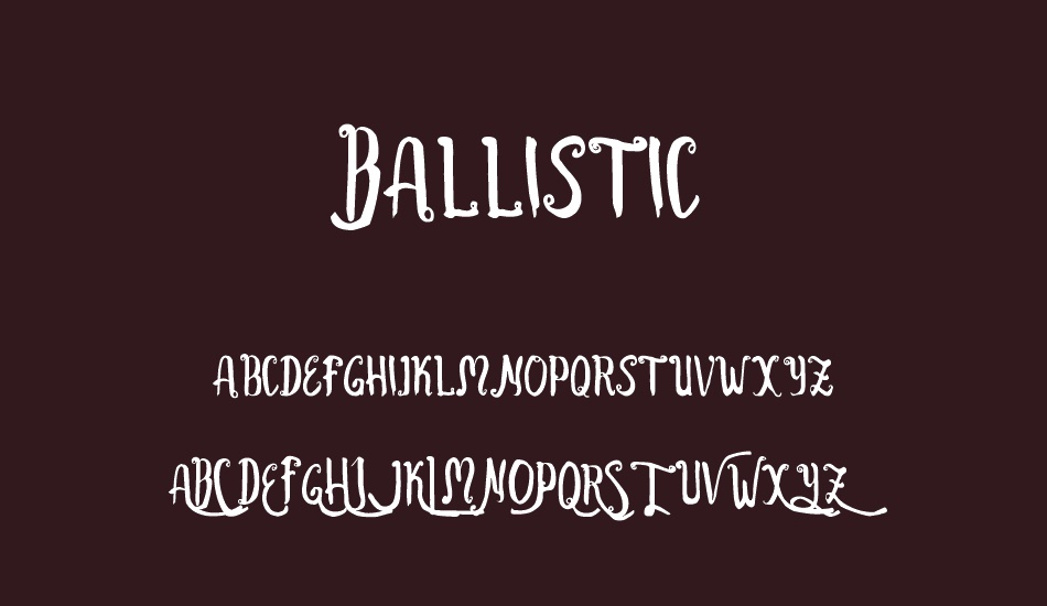 Ballistic font