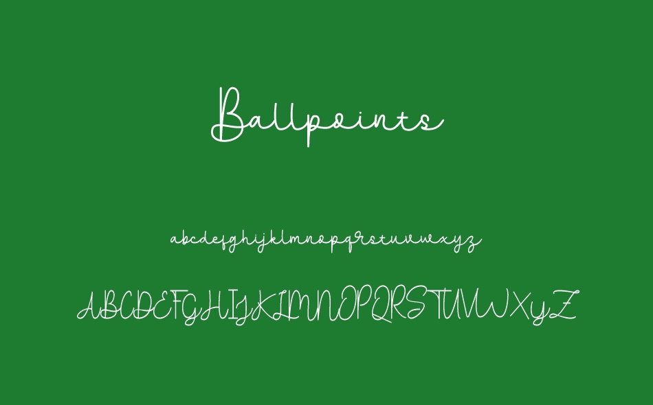 Ballpoints font