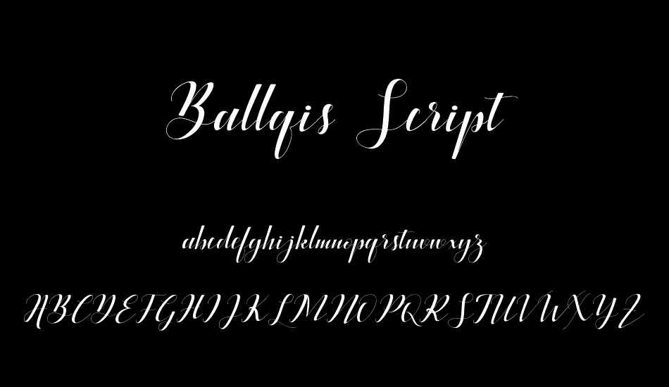 Ballqis Script font