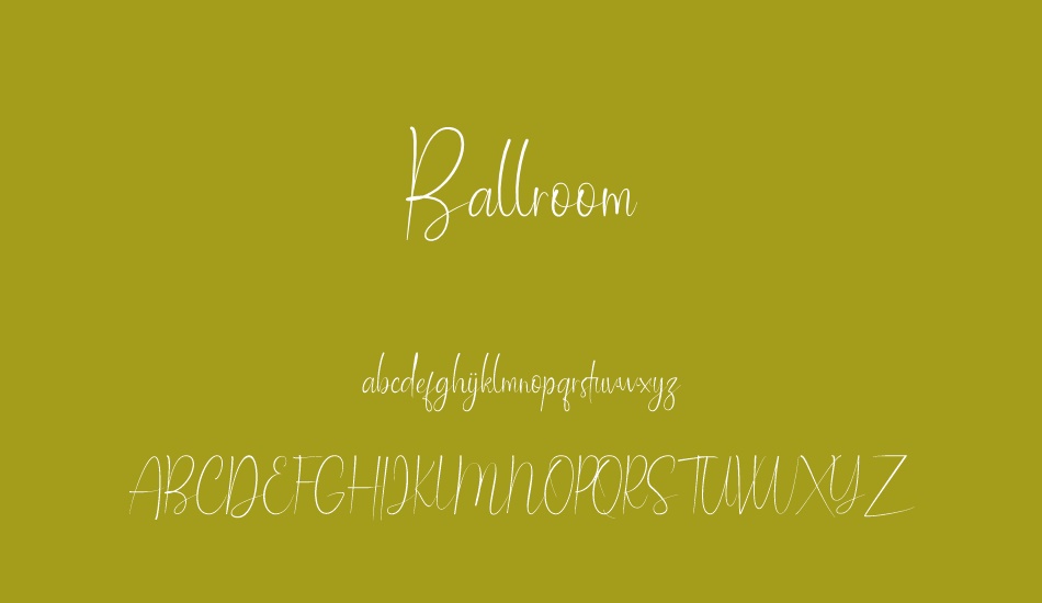 Ballroom Demo font