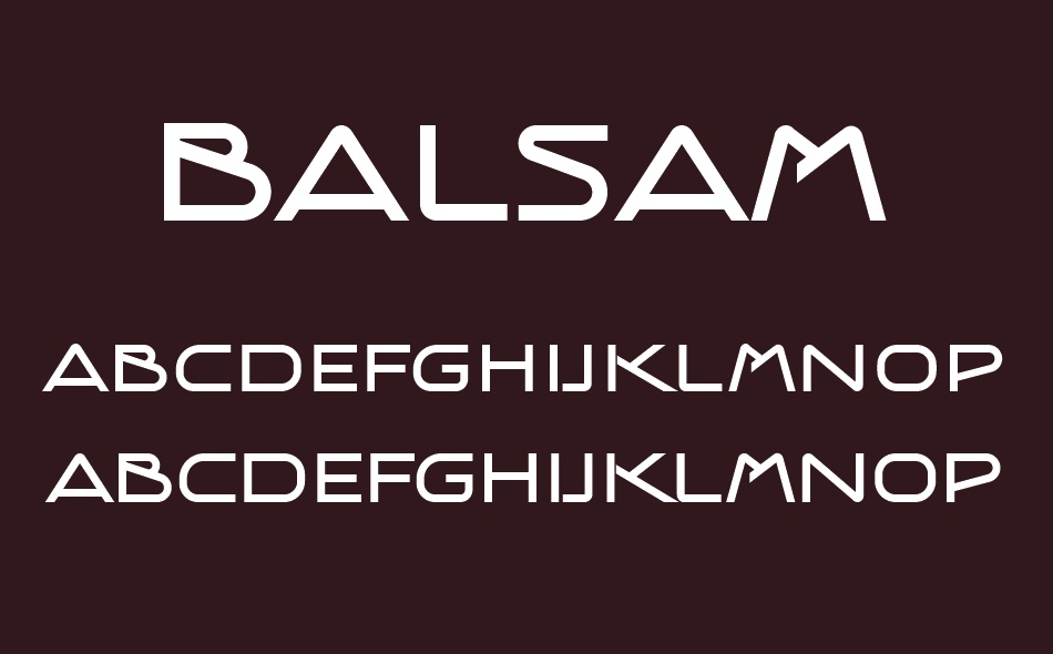 Balsam font