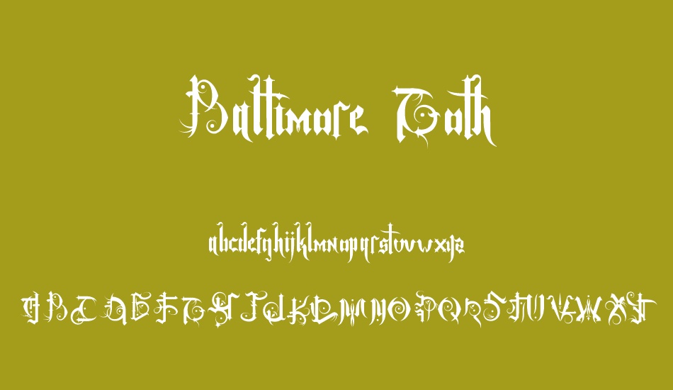 Baltimore Goth font