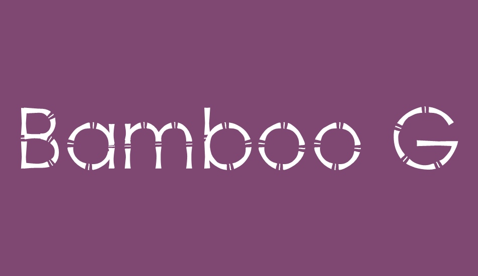 Bamboo Gothic font big