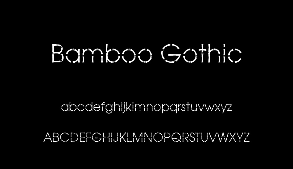 Bamboo Gothic font