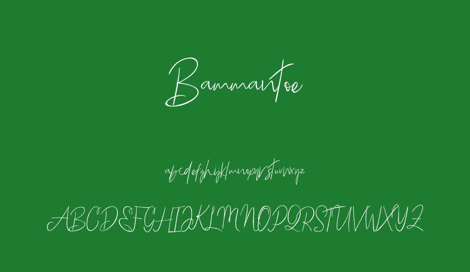 Bammantoe font