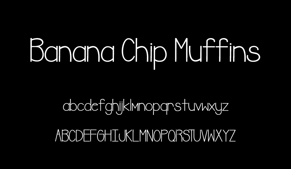 Banana Chip Muffins font