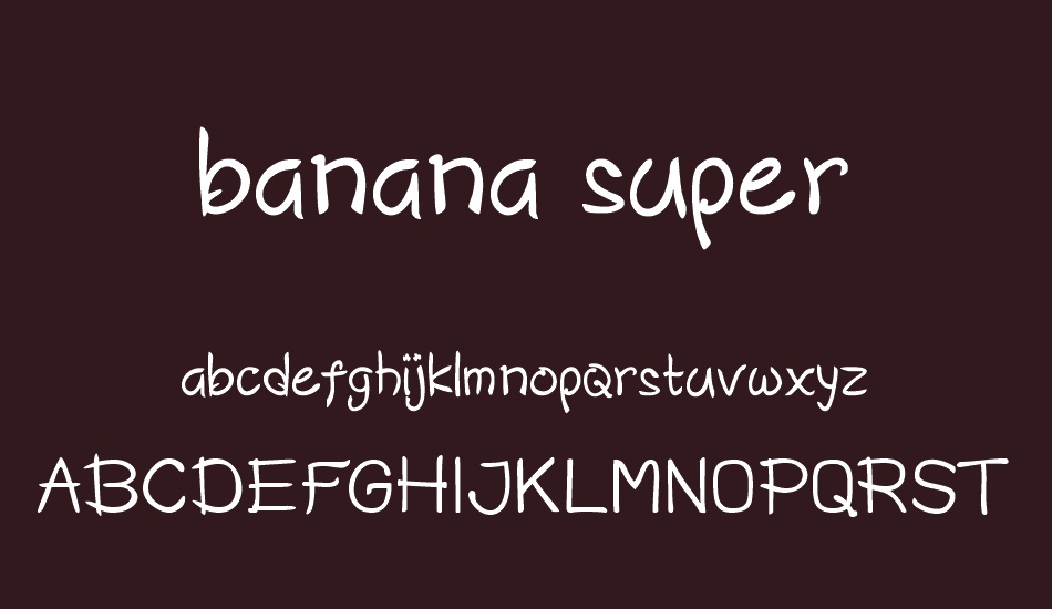 banana super font