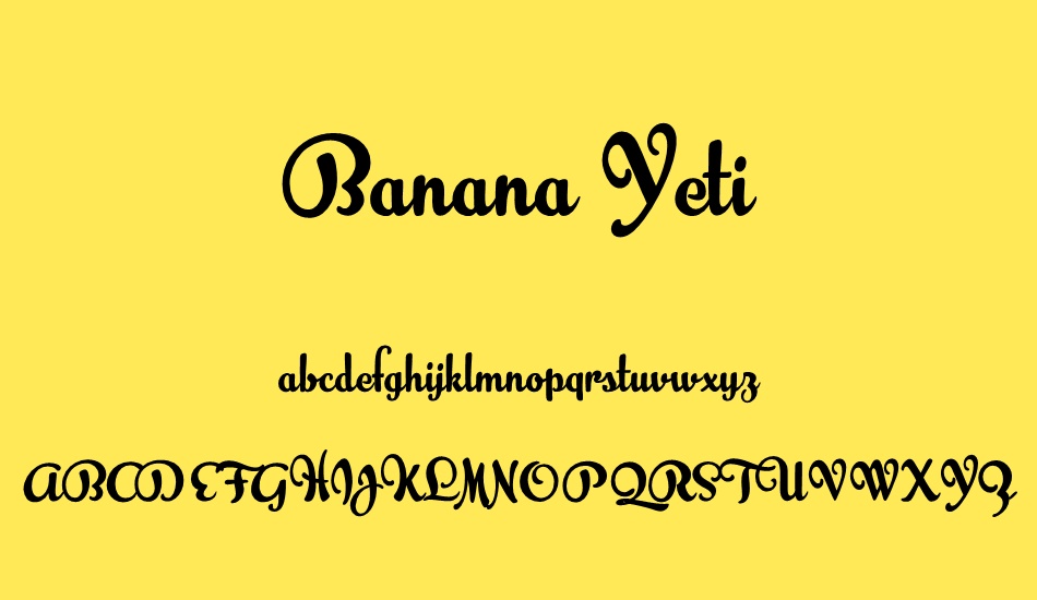 banana-yeti font