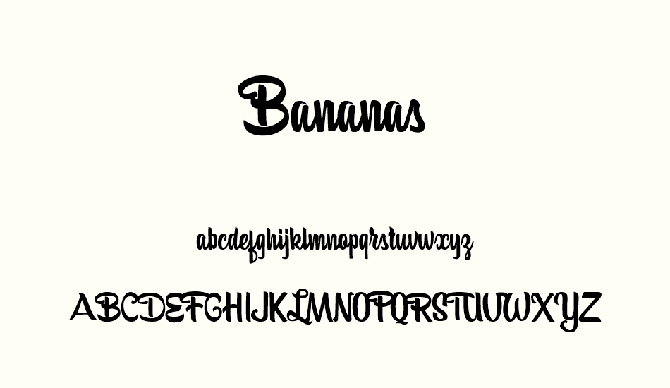 Bananas Personal Use font