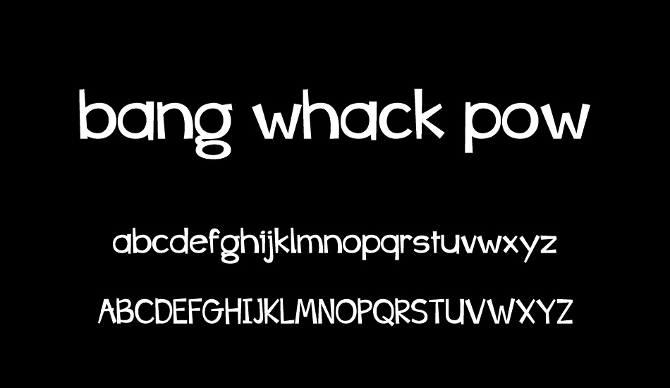 bang whack pow font