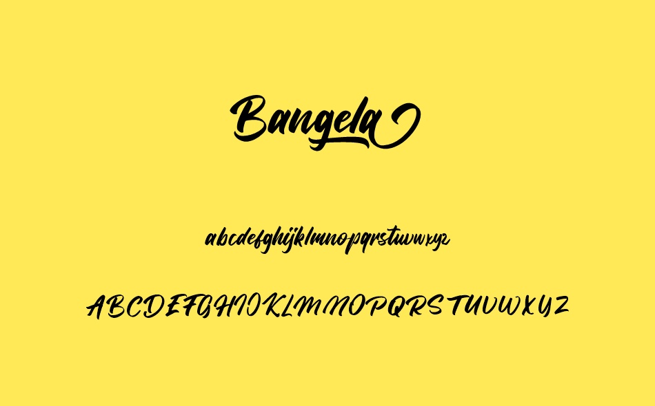 Bangela font