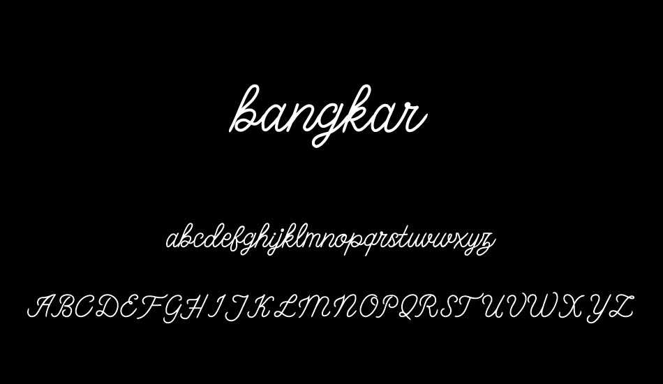 bangkar font