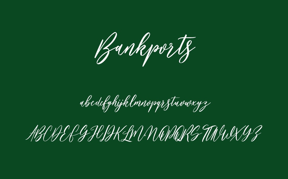 Bankports font