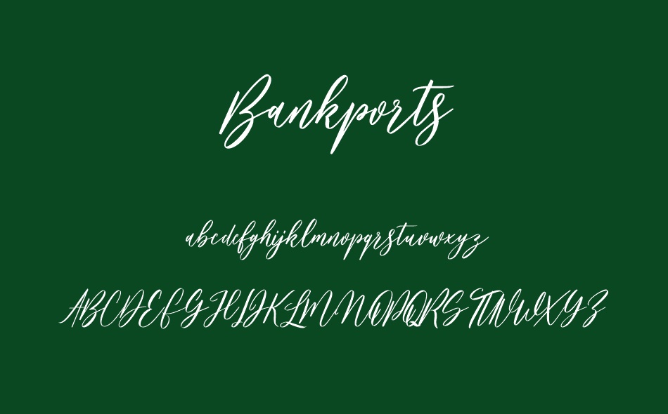 Bankports font