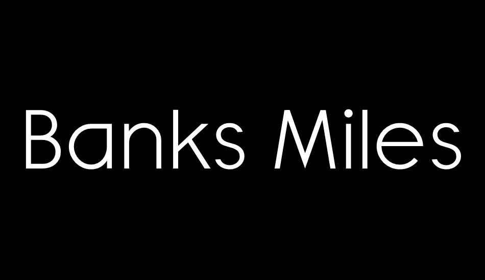 Banks Miles Single Line font big
