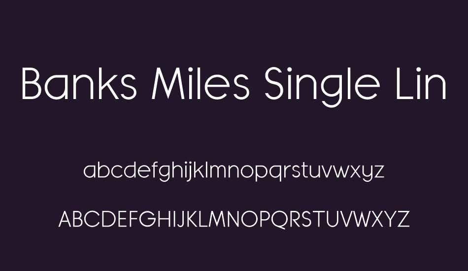 Banks Miles Single Line font