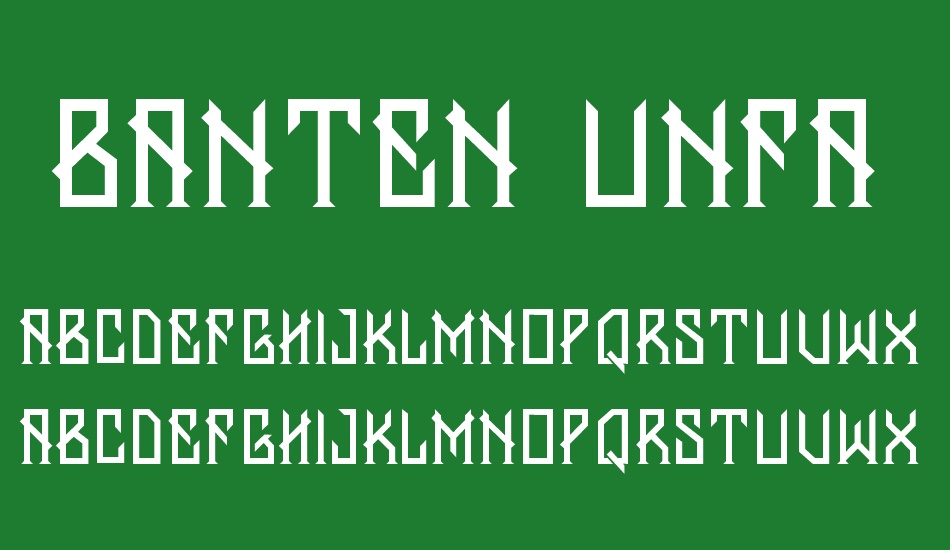 Banten Unfamous font