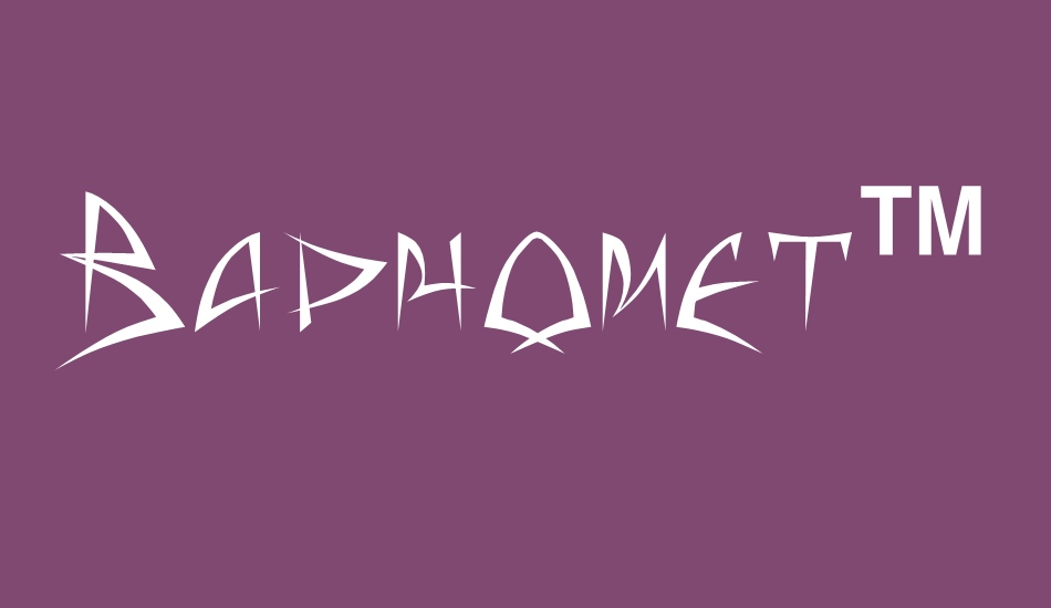 Baphomet™ font big