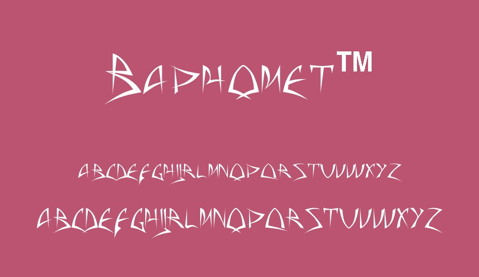 Baphomet™ font