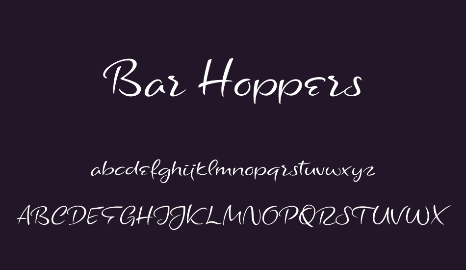 Bar Hoppers Demo font