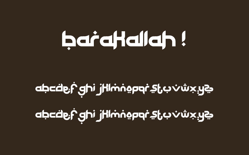 Barakallah font