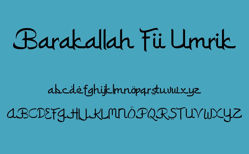 Barakallah Fii Umrik font